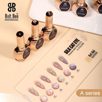 NP135 Bolt Bee Professional Silk Cat Eye Gel Nail Polish - 6 Colors 'A Series' | Magnetic Shimmer UV/LED Gel