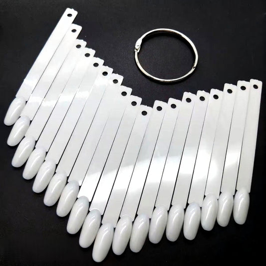 50 Pcs Nail Tips Swatch Sticks with Display Ring – Nail Art Practice
