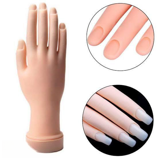Realistic Nail Practice Mannequin Hand | Flexible Reusable Training Tool