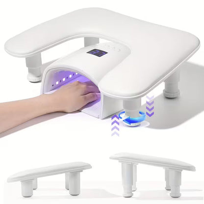 GV901 Adjustable Nail Art Arm Rest Pillow – Professional PU Leather Manicure Hand Rest Cushion with Height & Tilt Design