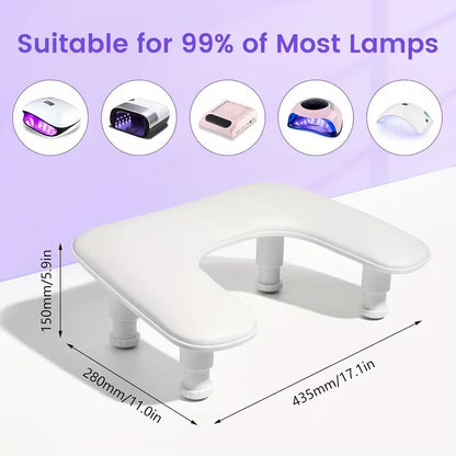 GV901 Adjustable Nail Art Arm Rest Pillow – Professional PU Leather Manicure Hand Rest Cushion with Height & Tilt Design