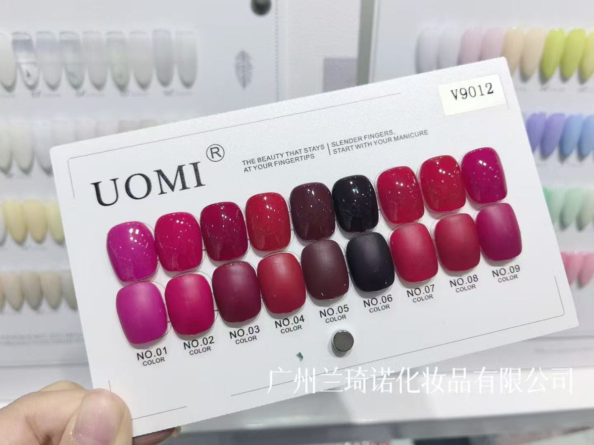GV554 UOMI 9pcs Gel Polish Set With Shade Card 15ml (V9012)