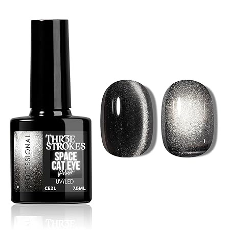 GV817 THR3E STROKES 9D Glitter Cat Eye Gel Magnetic Nail Polish Art Manicure DIY at Home Soak Off UV Gel 7.5ML