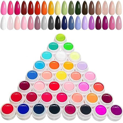 GV195 THR3E STROKES 36 Colors NailArt Polish, Gel Paint Nail Kit, Gel Paint for Nails Art for Nails DIY Nail Art Design (TS 36)