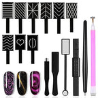 GV202 THR3E STROKES 15Pcs Nail Magnet Set Cat Eye Gel Nail Polish Magnet Wand Magnetic Nail Polish Cat Eye Magnet for Nails Cat Eye Magnets Sticks Nail Design Tools Nail Art Accessories