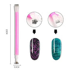 GV202 THR3E STROKES 15Pcs Nail Magnet Set Cat Eye Gel Nail Polish Magnet Wand Magnetic Nail Polish Cat Eye Magnet for Nails Cat Eye Magnets Sticks Nail Design Tools Nail Art Accessories