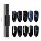 GV202 THR3E STROKES 15Pcs Nail Magnet Set Cat Eye Gel Nail Polish Magnet Wand Magnetic Nail Polish Cat Eye Magnet for Nails Cat Eye Magnets Sticks Nail Design Tools Nail Art Accessories