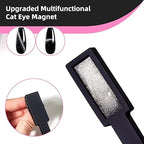 GV204 THR3E STROKES 5 in 1 Magnet for Cat Eye Gel Nail Polish, Multifunctional Magnetic Nail Tool, Upgraded Cross Cat Eye Magnet for Nail Designs 3D Cateye Nail Gel Strong Nail Art Magnet Home Salon  Color may Vary