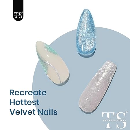 GV212 THR3E STROKES Gel NailPolish Cat Eye Gel Nail Polish Set, 6 Color Jelly Shimmer Glass Cat Eye Gel Nail Polish with Magnet Nude Reflective Clear Champagne Pink Purple Magnetic Gel Polish Gift Set 7ML (UV/LED LIGHT REQUIRED) (ASTEROID N54)