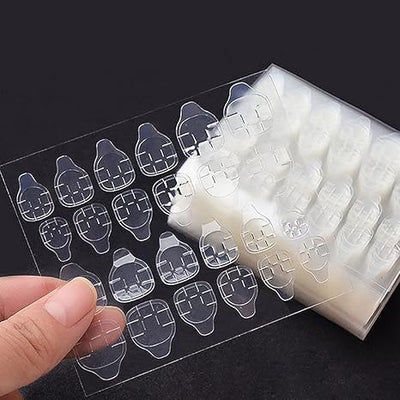NP343 50 Sheets (1200 pcs) Double-Sided Nail Jelly Stickers – 6.2 cm Waterproof & Breathable Adhesive Tabs for Press-On Nails