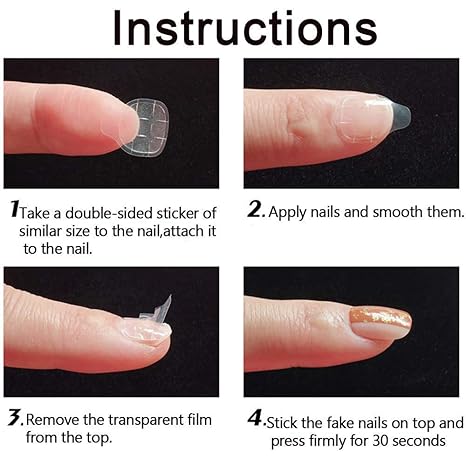 50 Sheets (1200pcs) Double-Sided Nail Jelly Stickers for Press-On Nails