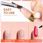 GV226 THR3E STROKES Builder Gel for Nails – 15ml | Clear, White, Pink, Nude | Professional Hard Gel for Nail Extensions, Overlays & Sculpting | Salon-Quality UV/LED GelNail Builder (Nude)