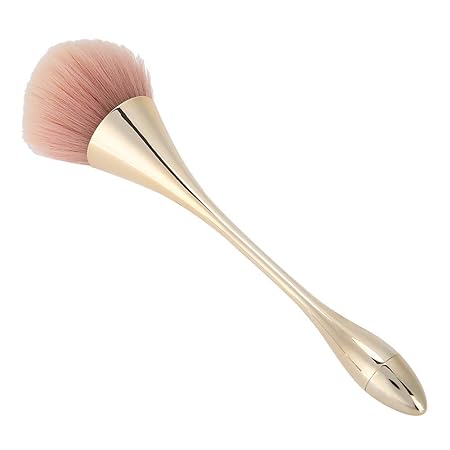 GV227 THR3E STROKES Nail Art Brush, Nail Dust Removal Brush Long Handle Manicure Nail Art Tools Nail Powder Cleaning Brush (MINERAL BRUSH) (MULTICOLOR)