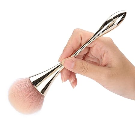 GV227 THR3E STROKES Nail Art Brush, Nail Dust Removal Brush Long Handle Manicure Nail Art Tools Nail Powder Cleaning Brush (MINERAL BRUSH) (MULTICOLOR)