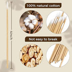 GV247 THR3E STROKES 100PCS Pointed Cotton Swabs in Storage Box - 4 inch Precision Microblading Cotton Tip Applicators - Small Cotton Stick for Makeup, Cosmetics, Eyebrows, Nails, Tattoo Permanent Supplies
