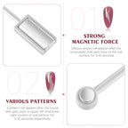 GV256 THR3E STROKES Double-head Magic Magnet Stick For 3D Magnetic Cat Eye Gel Nail Polish Nail Art Manicure Tool (DOUBLE END)