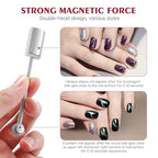 GV256 THR3E STROKES Double-head Magic Magnet Stick For 3D Magnetic Cat Eye Gel Nail Polish Nail Art Manicure Tool (DOUBLE END)