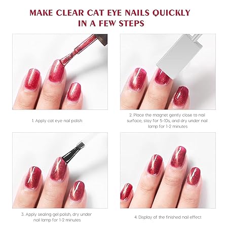 GV256 THR3E STROKES Double-head Magic Magnet Stick For 3D Magnetic Cat Eye Gel Nail Polish Nail Art Manicure Tool (DOUBLE END)