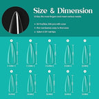 GV272 THR3E STROKES Soft Gel NailTips, Full Cover Clear Soft Nail Tips for Artificial FalseNails Extension Nail Salons DIY NailArt with Box, 550PCS (MEDIUM STILETTO N9)