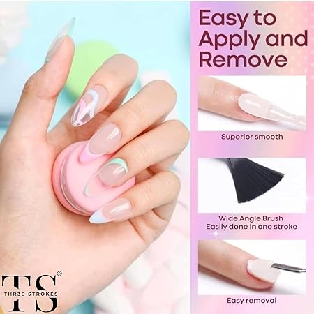 GV307 THR3E STROKES Gel Nail Polish Set, 6 Colors 2024 Spring Gel Polish Kit Bright Pastel Macaron Candy Nail Polish Gel Pink Mint Green Blue Purple Gel Nail Soak Off Nail Art Manicure Gift DIY Salon ( Venus Pastel )