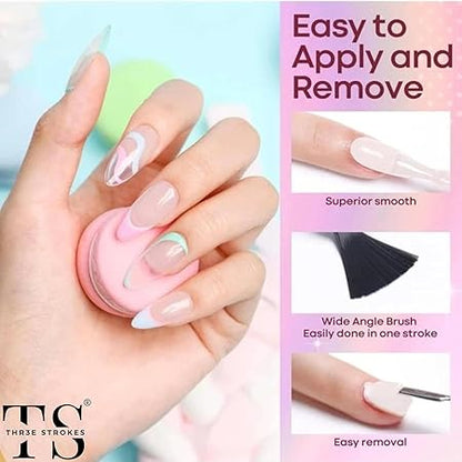 GV307 THR3E STROKES Gel Nail Polish Set, 6 Colors 2024 Spring Gel Polish Kit Bright Pastel Macaron Candy Nail Polish Gel Pink Mint Green Blue Purple Gel Nail Soak Off Nail Art Manicure Gift DIY Salon ( Venus Pastel )
