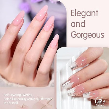 GV317 THR3E STROKES Gel Nail Polish Set - 6 Colors Gel Polish Glitter Gel Polish Sparkle Nail Polish Gel Manicure DIY Salon Nail Art Gifts (NUDE 234, 7.5ML)