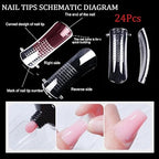 GV342 THR3E STROKES Poly Nail Gel Extension Kit for Builder Gel UV Nail Art Kit Nail Extension Set. (6 IN 1) (PINK)