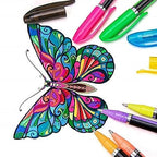 GV348 THR3E STROKES SK Glitter, Metallic, Neon Gel Pens Set (Pack of 24)