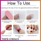GV358 THR3E STROKES Press-On Nails,Fake Nails Manicure set Salon look Nails Includes 24Nails, 1sheet gluetabs,1 Alcohol wipe,1 Manicure Stick, 1 Mini file. (PN-7)
