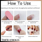 GV361 THR3E STROKES Press-On Nails,Fake Nails Manicure set Salon look Nails Includes 24Nails, 1sheet gluetabs,1 Alcohol wipe,1 Manicure Stick, 1 Mini file. (PN-11)