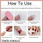 GV364 THR3E STROKES Press-On Nails,FakeNails Manicure set Salon look Nails Includes 24Nails, 1sheet gluetabs,1 Alcohol wipe,1 Manicure Stick, 1 Mini file. (PN-14)