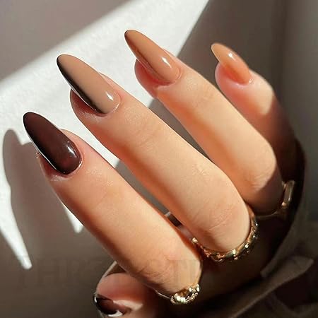 GV365 THR3E STROKES Press-On Nails,Fake Nails Manicure set Salon look Nails Includes 24Nails, 1sheet gluetabs,1 Alcohol wipe,1 Manicure Stick, 1 Mini file. (PN-15)