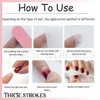 GV366 THR3E STROKES Press-On Nails,Fake Nails Manicure set Salon look Nails Includes 24Nails, 1sheet gluetabs,1 Alcohol wipe,1 Manicure Stick, 1 Mini file. (PN-16)