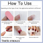 GV367 THR3E STROKES Press-On Nails,Fake Nails Manicure set Salon look Nails Includes 24Nails, 1sheet gluetabs,1 Alcohol wipe,1 Manicure Stick, 1 Mini file. (PN-18)