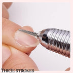 GV381 THR3E STROKES nail drill bit:Cuticle bit for nail drill 3/32" Safety Under Nail Carbide Cuticle Cleaner Bit for Nail Prep, Nail Trimmer, Professional nail Art tools for manicure， Needle shape Fine-F (ND3)
