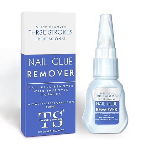 GV382 THR3E STROKES Nail Glue (Clear, 15ml, Liquid, Cyanoacrylate, Nail-specific, Nail Polish Remover, Natural & Artificial Nails)