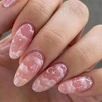 GV386 THR3E STROKES Press-On Nails,FakeNails Manicure set Salon look Nails Includes 24Nails, 1sheet gluetabs,1 Alcohol wipe,1 Manicure Stick, 1 Mini file. PN-35