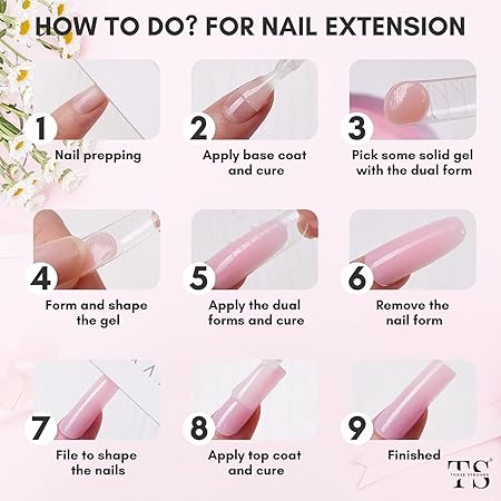 GV394 THR3E STROKES Solid Builder Nail Extension & Sculpture Gel, 15ML for Acrylic Nails, Rhinestones & 3D Molds - Pink (UV/LED LAMP REQUIRED)