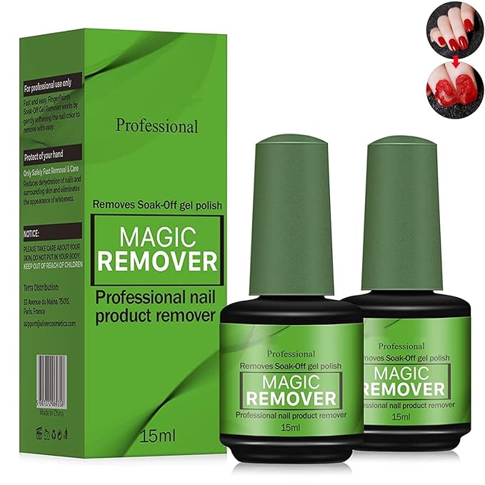 GV430 THR3E STROKES Gel Nail Polish Remover: Professional, Natural, 15ml, 5g, Quickly & Easily Removes Gel Polish in 3-5 Minutes, No Soaking or Wrapping, Nail Polish Remover