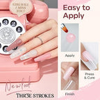 GV438 THR3E STROKES Poly Nail Gel Extension Kit for Builder Gel UV Nail Art Kit Nail Extension Set (Nude, Pink, White) (62 Items in the set)( MINIMUM 180S TO DRY)(BEGGINERS KIT) (3)