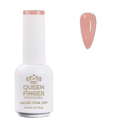 GV484 QUEENFINGER Gel Nail Polish 1 Pcs 15ml Soak Off Spring Gel Polish Nail Art Manicure Salon DIY Gel Nail Design Decoration at Home Uv Nail Lamp Needed (101-143)