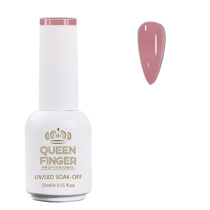 GV484 QUEENFINGER Gel Nail Polish 1 Pcs 15ml Soak Off Spring Gel Polish Nail Art Manicure Salon DIY Gel Nail Design Decoration at Home Uv Nail Lamp Needed (101-143)