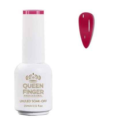 GV478 QUEENFINGER Gel Nail Polish 1 Pcs 15ml Soak Off Spring Gel Polish Nail Art Manicure Salon DIY Gel Nail Design Decoration at Home Uv Nail Lamp Needed (1-100)