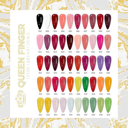 GV478 QUEENFINGER Gel Nail Polish 1 Pcs 15ml Soak Off Spring Gel Polish Nail Art Manicure Salon DIY Gel Nail Design Decoration at Home Uv Nail Lamp Needed (1-100)