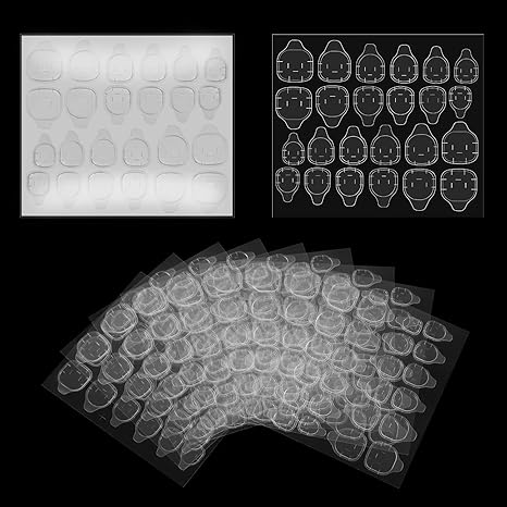 GV491 THR3E STROKES Imported Quality 2 Sheet (48pcs) Double-sided Nail Tab Sticker, False Nail Glue Jelly Gel Tape Adhesive Tabs Nail Glue Transparent Flexible Adhesive Fake Nails Tabs sticker