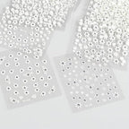 GV493 INOG 30 Sheet Mini Flower Nail Art Stickers - Colorful Daisy Designs, Self-Adhesive, Embossed Embellishments for Nail Extension (White)