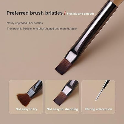 GV498 INOG 9Pcs Nail Art Brushes,Nail Art Tool Set, Nail Dotting Tools, Nail Art Design Brushes for Gel Polish, Nail Polish Brushes&Clean Up Brushes, 3D Nail Art Decorations Brush for DIY Manicure