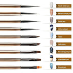 GV498 INOG 9Pcs Nail Art Brushes,Nail Art Tool Set, Nail Dotting Tools, Nail Art Design Brushes for Gel Polish, Nail Polish Brushes&Clean Up Brushes, 3D Nail Art Decorations Brush for DIY Manicure