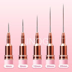 GV501 INOG Nail Art Liner Brushes, 5Pcs Painting Nail Art Brush Set Nail Dotting Drawing Tool for Long Lines, Thin Details, Fine Drawing Sizes 4/8/12/20/25mm(Pink) Nylon, Fine Point Bristle Color may Vary
