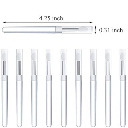 GV503 INOG Silicone Nail Art Brushes 6pcs Reusable Nail Brushes for Nail Art Silicone Nail Brush Chrome Glitter Mirror Powder Pigment Applicator Sticks Lipstick Eyeshadow Brush Makeup Brushes Nail Art Tools